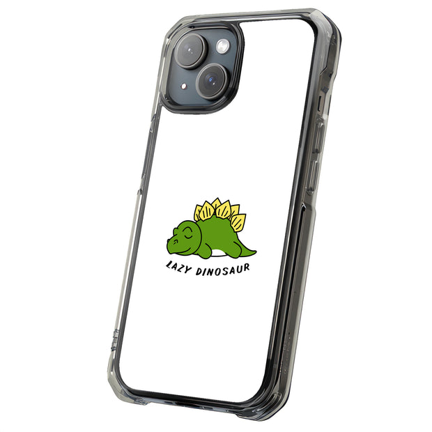 Lazy Dinosaur Tough Cases For Apple iPhone (17, 16, 15, 14, 13, 12, 11, X, SE, 8, 7/ Air, Plus, Pro, Max, Mini, XR, XS), Print in USA