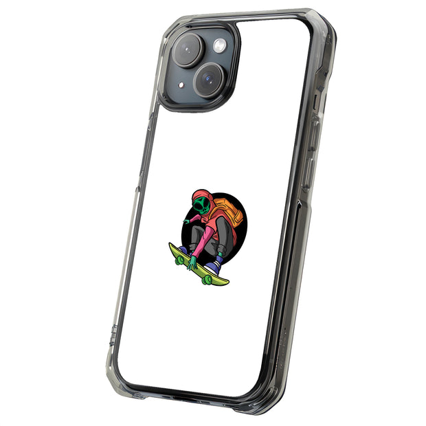 Alien Skate Tough Cases For Apple iPhone (17, 16, 15, 14, 13, 12, 11, X, SE, 8, 7/ Air, Plus, Pro, Max, Mini, XR, XS), Print in USA