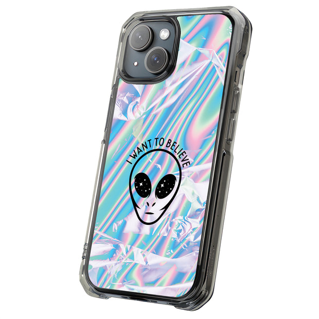 Believe Alien Tough Cases For Apple iPhone (17, 16, 15, 14, 13, 12, 11, X, SE, 8, 7/ Air, Plus, Pro, Max, Mini, XR, XS), Print in USA