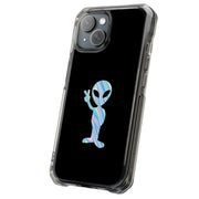 Alien Peace Tough Cases For Apple iPhone (17, 16, 15, 14, 13, 12, 11, X, SE, 8, 7/ Air, Plus, Pro, Max, Mini, XR, XS), Print in USA