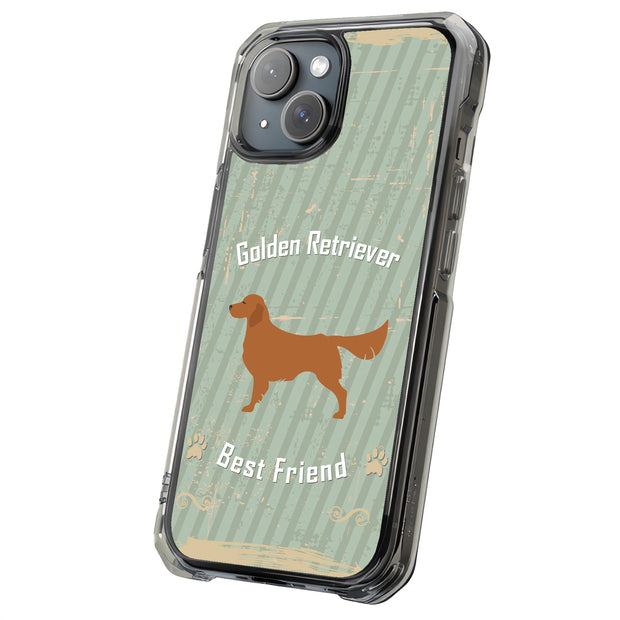 Retriever Dog Tough Cases For Apple iPhone (17, 16, 15, 14, 13, 12, 11, X, SE, 8, 7/ Air, Plus, Pro, Max, Mini, XR, XS), Print in USA
