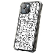 Comic Cat Tough Cases For Apple iPhone (17, 16, 15, 14, 13, 12, 11, X, SE, 8, 7/ Air, Plus, Pro, Max, Mini, XR, XS), Print in USA