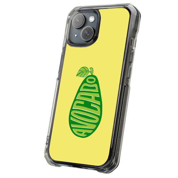 Avocado Text 2 Tough Cases For Apple iPhone (17, 16, 15, 14, 13, 12, 11, X, SE, 8, 7/ Air, Plus, Pro, Max, Mini, XR, XS), Print in USA