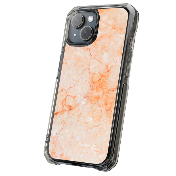 Orange Marble Tough Cases For Apple iPhone (17, 16, 15, 14, 13, 12, 11, X, SE, 8, 7/ Air, Plus, Pro, Max, Mini, XR, XS), Print in USA