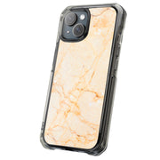 Yellow Marble Tough Cases For Apple iPhone (17, 16, 15, 14, 13, 12, 11, X, SE, 8, 7/ Air, Plus, Pro, Max, Mini, XR, XS), Print in USA