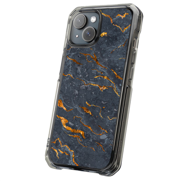 Gold Marble Tough Cases For Apple iPhone (17, 16, 15, 14, 13, 12, 11, X, SE, 8, 7/ Air, Plus, Pro, Max, Mini, XR, XS), Print in USA