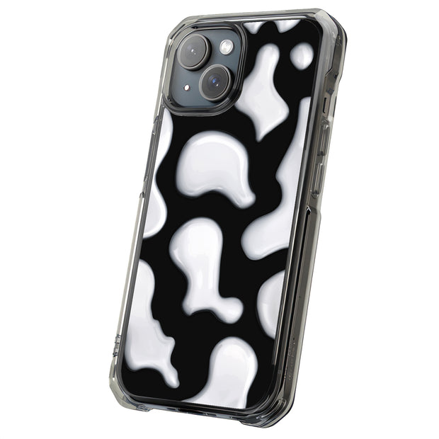 CowHide Black Tough Cases For Apple iPhone (17, 16, 15, 14, 13, 12, 11, X, SE, 8, 7/ Air, Plus, Pro, Max, Mini, XR, XS), Print in USA