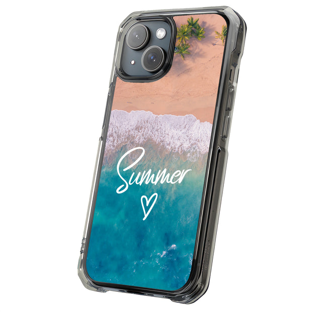 Summer Beach Tough Cases For Apple iPhone (17, 16, 15, 14, 13, 12, 11, X, SE, 8, 7/ Air, Plus, Pro, Max, Mini, XR, XS), Print in USA