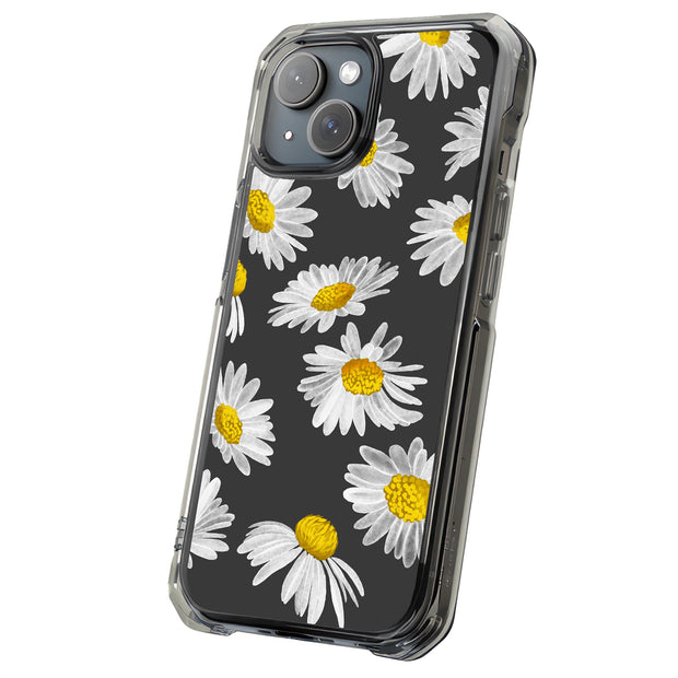 Daisy Floral Tough Cases For Apple iPhone (17, 16, 15, 14, 13, 12, 11, X, SE, 8, 7/ Air, Plus, Pro, Max, Mini, XR, XS), Print in USA