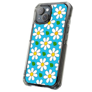 Daisy Pattern Tough Cases For Apple iPhone (17, 16, 15, 14, 13, 12, 11, X, SE, 8, 7/ Air, Plus, Pro, Max, Mini, XR, XS), Print in USA