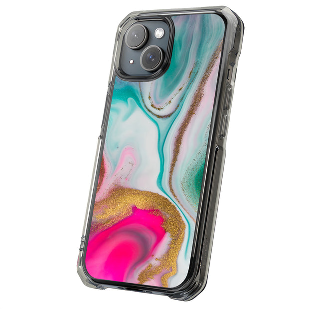 Colorful Marble Tough Cases For Apple iPhone (17, 16, 15, 14, 13, 12, 11, X, SE, 8, 7/ Air, Plus, Pro, Max, Mini, XR, XS), Print in USA