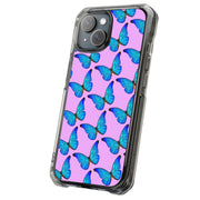 Blue Butterfly Tough Cases For Apple iPhone (17, 16, 15, 14, 13, 12, 11, X, SE, 8, 7/ Air, Plus, Pro, Max, Mini, XR, XS), Print in USA