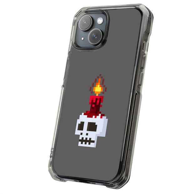 Skull Pixel Tough Cases For Apple iPhone (17, 16, 15, 14, 13, 12, 11, X, SE, 8, 7/ Air, Plus, Pro, Max, Mini, XR, XS), Print in USA