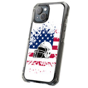 USA Flag Helmet Tough Cases For Apple iPhone (17, 16, 15, 14, 13, 12, 11, X, SE, 8, 7/ Air, Plus, Pro, Max, Mini, XR, XS), Print in USA