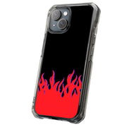 Red Flames Tough Cases For Apple iPhone (17, 16, 15, 14, 13, 12, 11, X, SE, 8, 7/ Air, Plus, Pro, Max, Mini, XR, XS), Print in USA