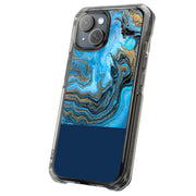 Marble Gold Blu Tough Cases For Apple iPhone (17, 16, 15, 14, 13, 12, 11, X, SE, 8, 7/ Air, Plus, Pro, Max, Mini, XR, XS), Print in USA
