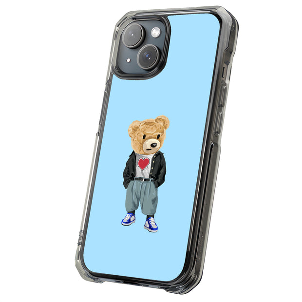Teddy Heart Tough Cases For Apple iPhone (17, 16, 15, 14, 13, 12, 11, X, SE, 8, 7/ Air, Plus, Pro, Max, Mini, XR, XS), Print in USA