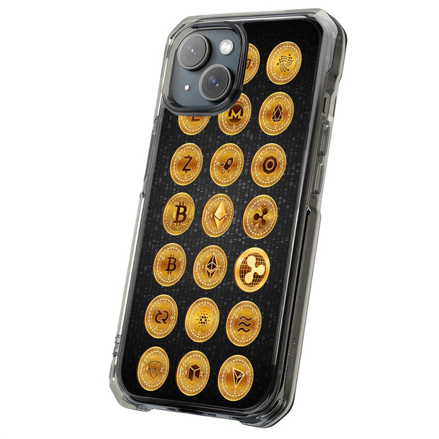 Bitcoin Crypto4 Tough Cases For Apple iPhone (17, 16, 15, 14, 13, 12, 11, X, SE, 8, 7/ Air, Plus, Pro, Max, Mini, XR, XS), Print in USA