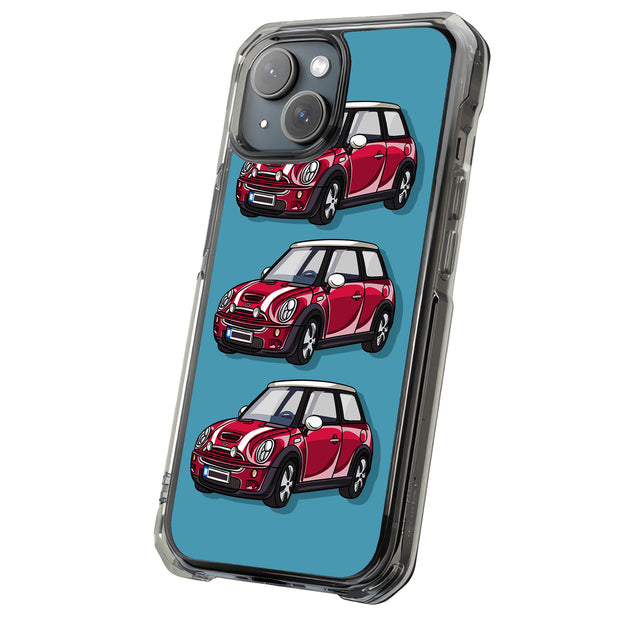Mini Car Tough Cases For Apple iPhone (17, 16, 15, 14, 13, 12, 11, X, SE, 8, 7/ Air, Plus, Pro, Max, Mini, XR, XS), Print in USA