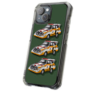 Rally Race Car Tough Cases For Apple iPhone (17, 16, 15, 14, 13, 12, 11, X, SE, 8, 7/ Air, Plus, Pro, Max, Mini, XR, XS), Print in USA