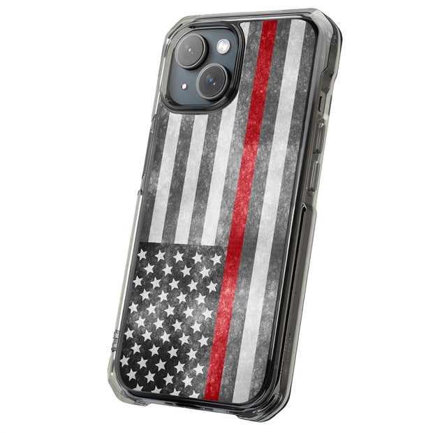 Thin Red Line Tough Cases For Apple iPhone (17, 16, 15, 14, 13, 12, 11, X, SE, 8, 7/ Air, Plus, Pro, Max, Mini, XR, XS), Print in USA