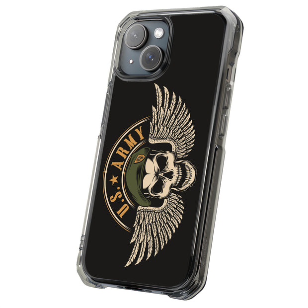 US Army 3 Tough Cases For Apple iPhone (17, 16, 15, 14, 13, 12, 11, X, SE, 8, 7/ Air, Plus, Pro, Max, Mini, XR, XS), Print in USA