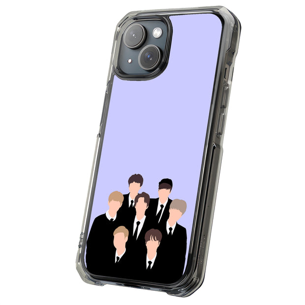 BTS KPOP 10 Tough Cases For Apple iPhone (17, 16, 15, 14, 13, 12, 11, X, SE, 8, 7/ Air, Plus, Pro, Max, Mini, XR, XS), Print in USA