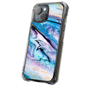 Opal Marble 15 Tough Cases For Apple iPhone (17, 16, 15, 14, 13, 12, 11, X, SE, 8, 7/ Air, Plus, Pro, Max, Mini, XR, XS), Print in USA
