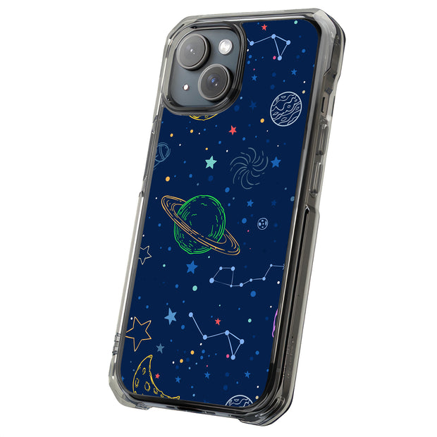 Stars Planet 12 Tough Cases For Apple iPhone (17, 16, 15, 14, 13, 12, 11, X, SE, 8, 7/ Air, Plus, Pro, Max, Mini, XR, XS), Print in USA