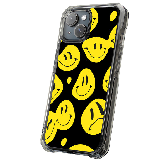 Smiley Face Tough Cases For Apple iPhone (17, 16, 15, 14, 13, 12, 11, X, SE, 8, 7/ Air, Plus, Pro, Max, Mini, XR, XS), Print in USA