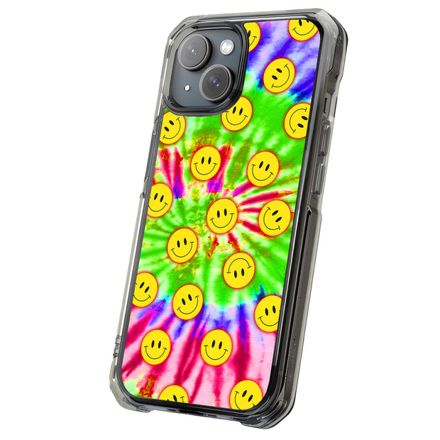 Tie Dye Smile Tough Cases For Apple iPhone (17, 16, 15, 14, 13, 12, 11, X, SE, 8, 7/ Air, Plus, Pro, Max, Mini, XR, XS), Print in USA