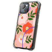 Flower Design Tough Cases For Apple iPhone (17, 16, 15, 14, 13, 12, 11, X, SE, 8, 7/ Air, Plus, Pro, Max, Mini, XR, XS), Print in USA