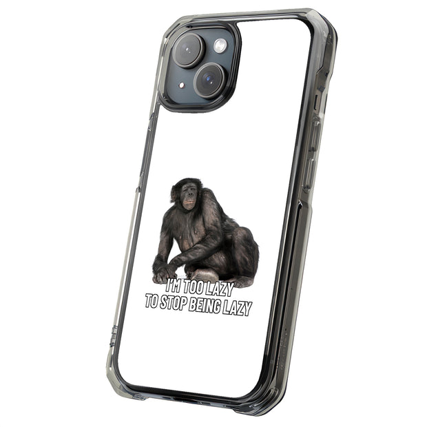 Funny Meme Lazy Tough Cases For Apple iPhone (17, 16, 15, 14, 13, 12, 11, X, SE, 8, 7/ Air, Plus, Pro, Max, Mini, XR, XS), Print in USA