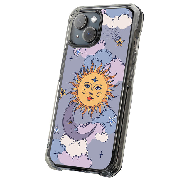 Sun Moon Stars Tough Cases For Apple iPhone (17, 16, 15, 14, 13, 12, 11, X, SE, 8, 7/ Air, Plus, Pro, Max, Mini, XR, XS), Print in USA