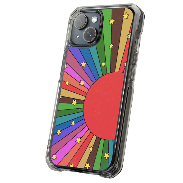 Colorful Sun Tough Cases For Apple iPhone (17, 16, 15, 14, 13, 12, 11, X, SE, 8, 7/ Air, Plus, Pro, Max, Mini, XR, XS), Print in USA