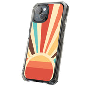 Retro Sunburst Tough Cases For Apple iPhone (17, 16, 15, 14, 13, 12, 11, X, SE, 8, 7/ Air, Plus, Pro, Max, Mini, XR, XS), Print in USA