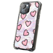 Girly Hearts Tough Cases For Apple iPhone (17, 16, 15, 14, 13, 12, 11, X, SE, 8, 7/ Air, Plus, Pro, Max, Mini, XR, XS), Print in USA