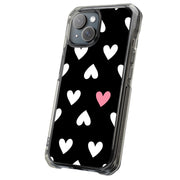 Pink Hearts Tough Cases For Apple iPhone (17, 16, 15, 14, 13, 12, 11, X, SE, 8, 7/ Air, Plus, Pro, Max, Mini, XR, XS), Print in USA