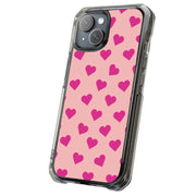 Cute Pink Love Tough Cases For Apple iPhone (17, 16, 15, 14, 13, 12, 11, X, SE, 8, 7/ Air, Plus, Pro, Max, Mini, XR, XS), Print in USA