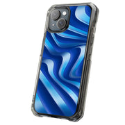 Blue Wavy 1 Tough Cases For Apple iPhone (17, 16, 15, 14, 13, 12, 11, X, SE, 8, 7/ Air, Plus, Pro, Max, Mini, XR, XS), Print in USA