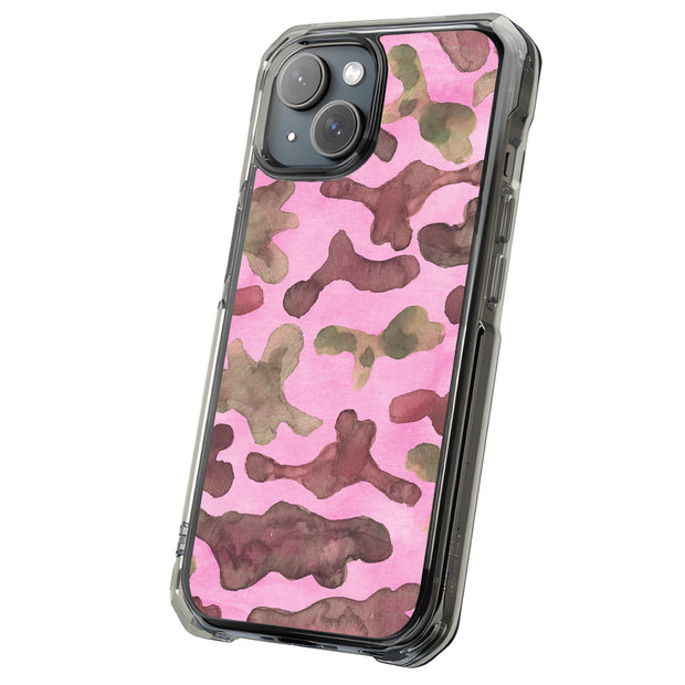 Camouflage Pink Tough Cases For Apple iPhone (17, 16, 15, 14, 13, 12, 11, X, SE, 8, 7/ Air, Plus, Pro, Max, Mini, XR, XS), Print in USA