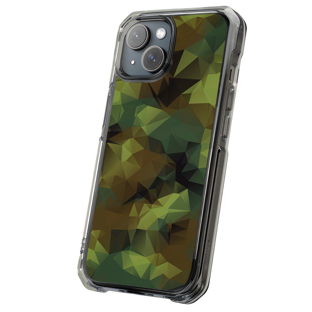Camo Triangular Tough Cases For Apple iPhone (17, 16, 15, 14, 13, 12, 11, X, SE, 8, 7/ Air, Plus, Pro, Max, Mini, XR, XS), Print in USA