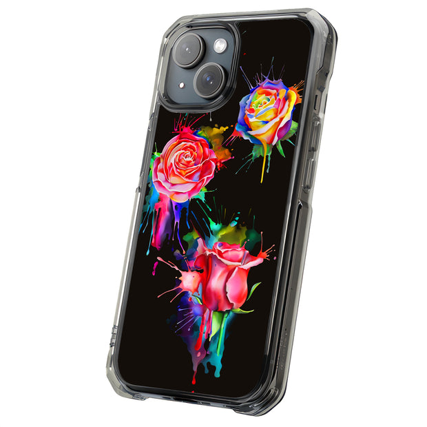 Watercolor Rose Tough Cases For Apple iPhone (17, 16, 15, 14, 13, 12, 11, X, SE, 8, 7/ Air, Plus, Pro, Max, Mini, XR, XS), Print in USA