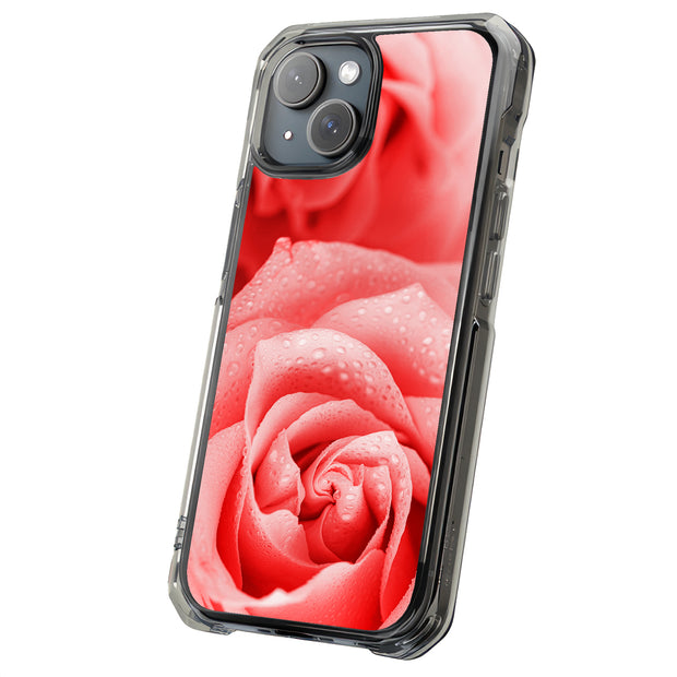 Pink Roses Tough Cases For Apple iPhone (17, 16, 15, 14, 13, 12, 11, X, SE, 8, 7/ Air, Plus, Pro, Max, Mini, XR, XS), Print in USA