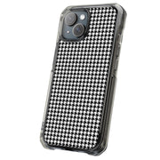 Black Gingham Tough Cases For Apple iPhone (17, 16, 15, 14, 13, 12, 11, X, SE, 8, 7/ Air, Plus, Pro, Max, Mini, XR, XS), Print in USA