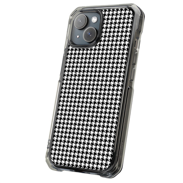Black Gingham Tough Cases For Apple iPhone (17, 16, 15, 14, 13, 12, 11, X, SE, 8, 7/ Air, Plus, Pro, Max, Mini, XR, XS), Print in USA