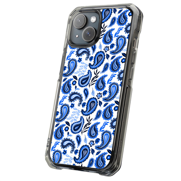 Blue Bandana Tough Cases For Apple iPhone (17, 16, 15, 14, 13, 12, 11, X, SE, 8, 7/ Air, Plus, Pro, Max, Mini, XR, XS), Print in USA