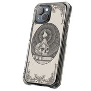 Skull Art Black Tough Cases For Apple iPhone (17, 16, 15, 14, 13, 12, 11, X, SE, 8, 7/ Air, Plus, Pro, Max, Mini, XR, XS), Print in USA