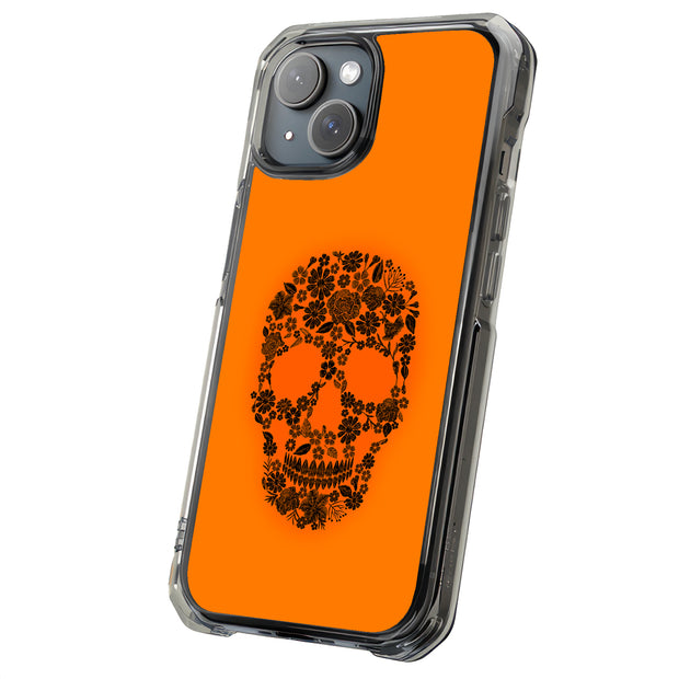 Skull Flower Tough Cases For Apple iPhone (17, 16, 15, 14, 13, 12, 11, X, SE, 8, 7/ Air, Plus, Pro, Max, Mini, XR, XS), Print in USA