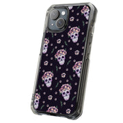 Skull Floral 1 Tough Cases For Apple iPhone (17, 16, 15, 14, 13, 12, 11, X, SE, 8, 7/ Air, Plus, Pro, Max, Mini, XR, XS), Print in USA